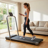VSL Sports EasyStep διάδρομος περπατήματος με τηλεχειριστήριο σε χρήση στο σπίτι για καθημερινή άσκηση