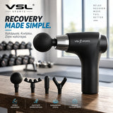 VSL Sports HyperGun Go σε premium gym lifestyle φωτογραφία με 5 κεφαλές μασάζ, compact σχεδιασμό και μήνυμα για μυϊκή χαλάρωση, recovery και καθημερινή ευεξία.