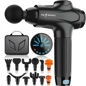 VSL Sports HyperGun X-Pro® - Επαγγελματικής Χρήσης Πιστόλι Μασάζ με 12 Κεφαλές | ΑΙ Premium Massage Gun