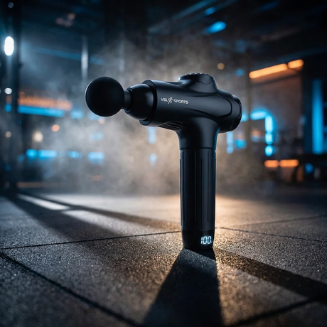 VSL Sports HyperGun X-Pro® - Επαγγελματικής Χρήσης Πιστόλι Μασάζ με 12 Κεφαλές, βαλιτσάκι μεταφοράς & LCD Οθόνη | ΑΙ Premium Massage Gun