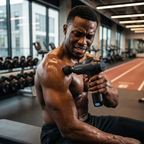 VSL Sports HyperGun X-Pro® - Επαγγελματικής Χρήσης Πιστόλι Μασάζ με 12 Κεφαλές, βαλιτσάκι μεταφοράς & LCD Οθόνη | ΑΙ Premium Massage Gun