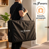 VSL Sports τσάντα μεταφοράς για πτυσσόμενο κρεβάτι μασάζ με ιμάντα ώμου, σχεδιασμένη για εύκολη μεταφορά και αποθήκευση.