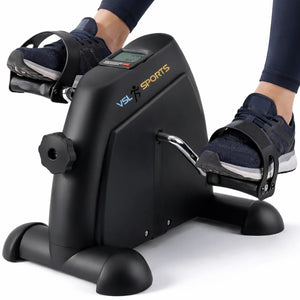 VSL Sports PedalPro 100 - Stationary Mini Bike Pedal Exerciser with Magnetic Resistance for Legs & Arms