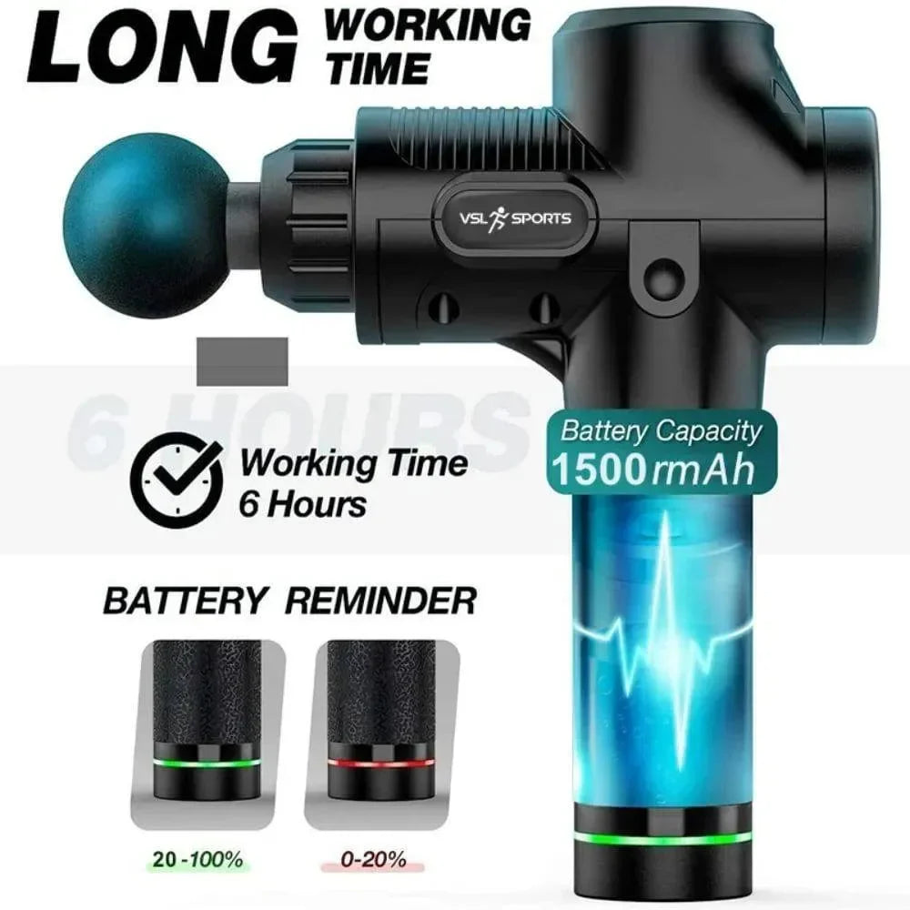 VSL Sports HyperGun X® – Ισχυρό Πιστόλι Μασάζ Μυών με 6 Κεφαλές & Οθόνη LCD | wox.gr