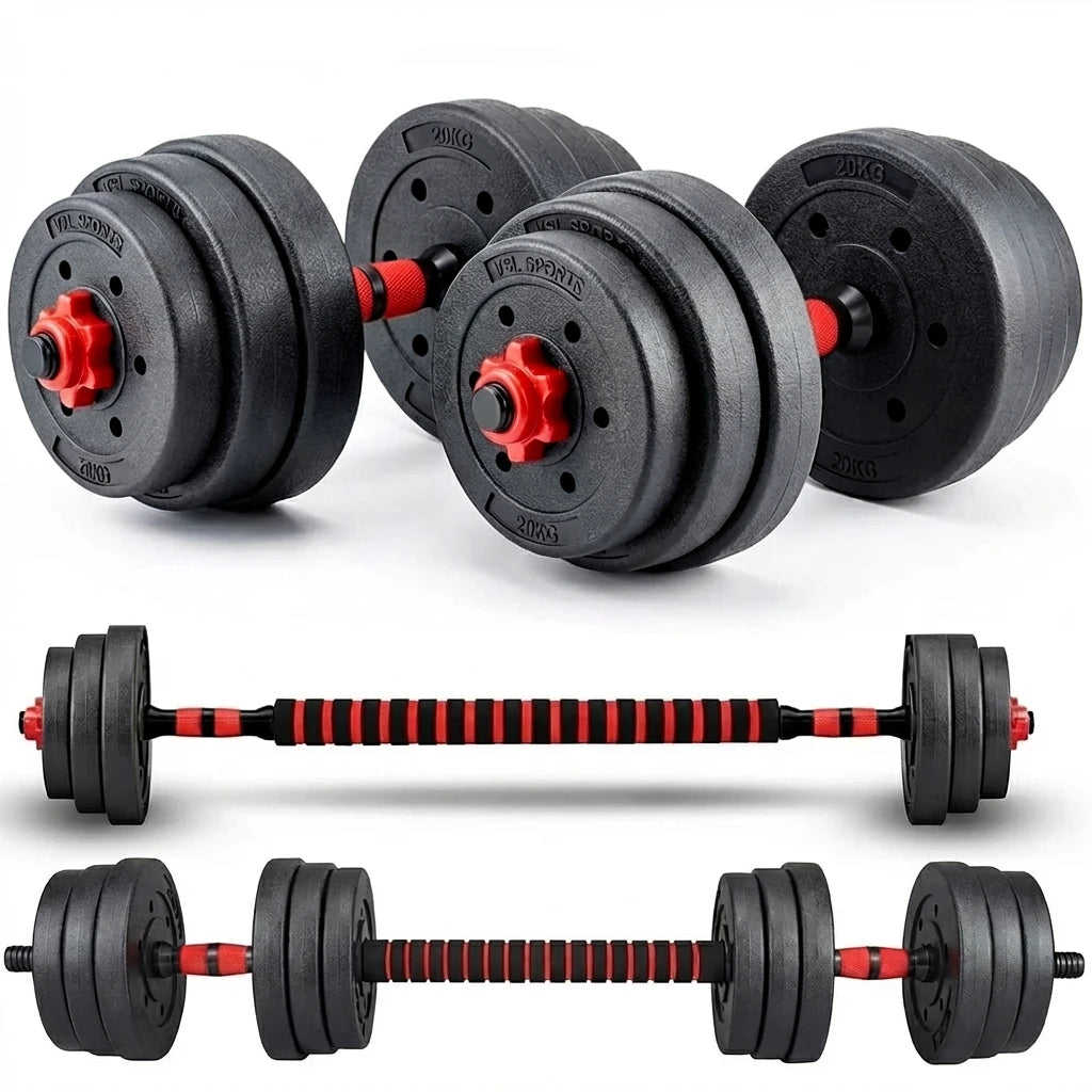 VSL Sports PowerDumbbell 20 σετ αλτήρων και μπάρας 20kg με ρυθμιζόμενα βάρη για προπόνηση στο σπίτι