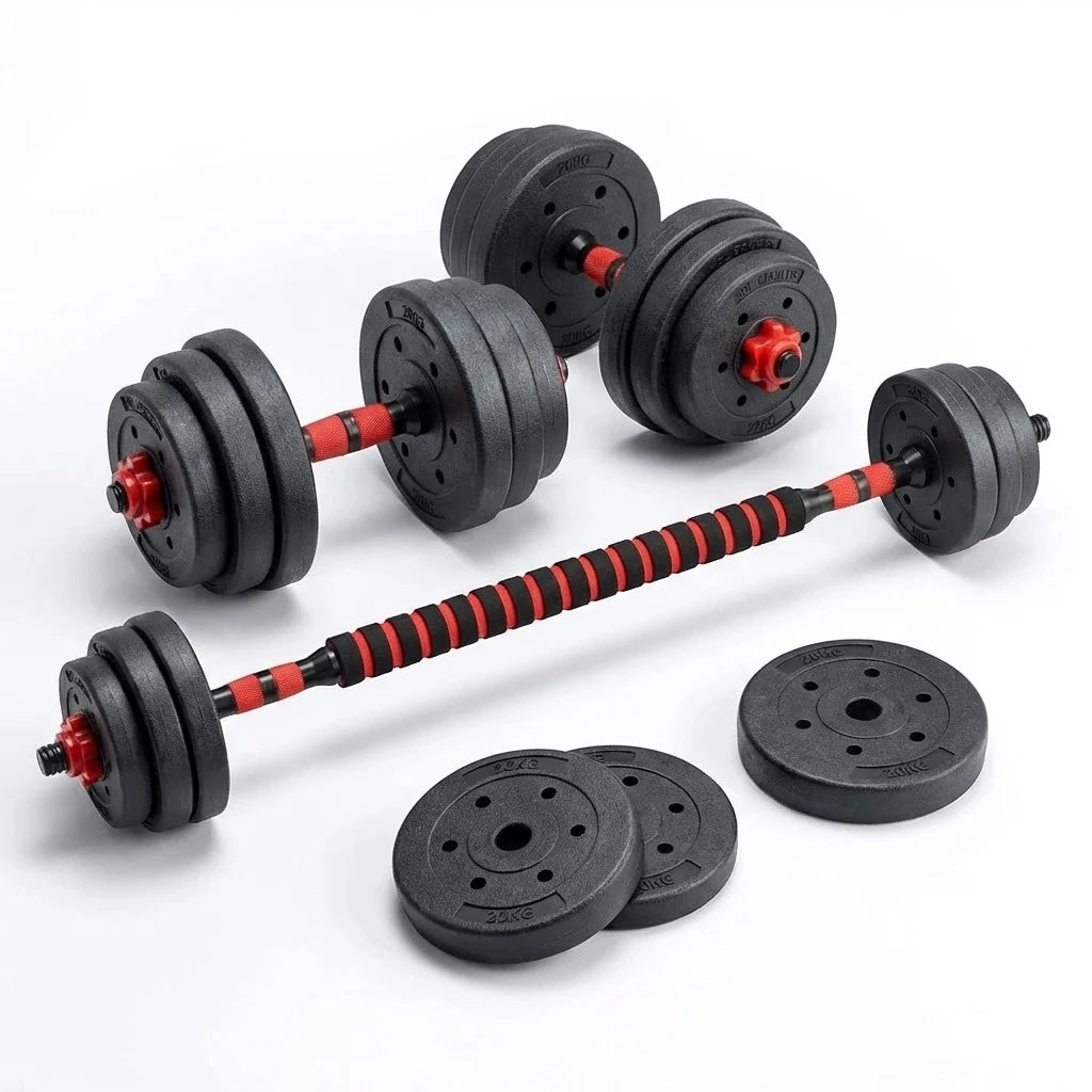 VSL Sports PowerDumbbell 20 πλήρες σετ αλτήρων και μπάρας με δίσκους και σφιγκτήρες