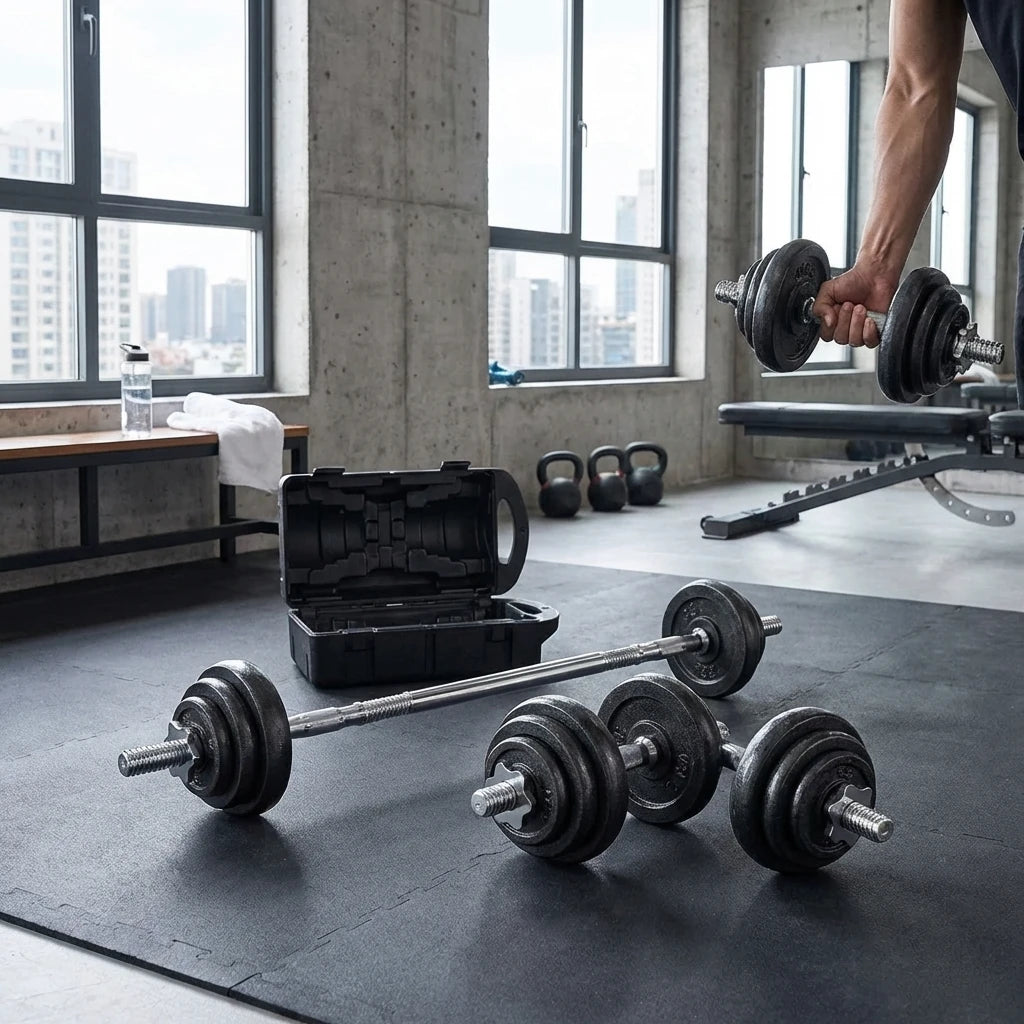 VSL Sports TitanSet 20 σετ αλτήρων για home gym με ατσάλινους δίσκους
