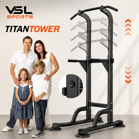 VSL Sports TitanTower μονόζυγο δίζυγο με 10 επίπεδα ρύθμισης ύψους 165-210cm για προπόνηση στο σπίτι