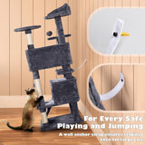 Ενισχυμένη τετράγωνη βάση του Wallex Multi-Level Cat Tree – εξασφαλίζει σταθερότητα ακόμη και με δραστήριες γάτες