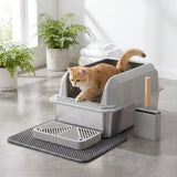 Wallex CatCare XXL Inox ανοξείδωτη λεκάνη γάτας για υγιεινή χρήση χωρίς οσμές