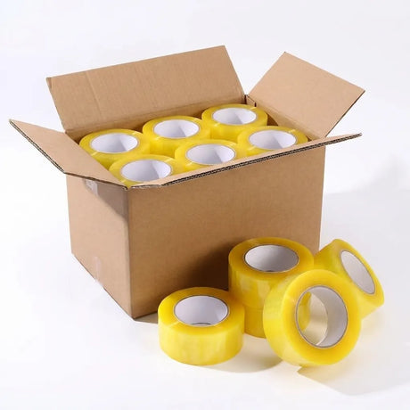 Καφέ κιβώτιο 20 ρολών διάφανης ταινίας συσκευασίας Wallex