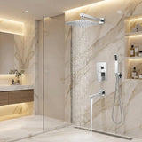 Wallex HydroFlow 3X® Inox εντοιχιζόμενο σετ ντους ιδανικό για ανακαίνιση μπάνιου