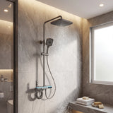 Wallex HydroTech® θερμοστατική στήλη ντους με κεφαλή βροχής σε πολυτελές μπάνιο
