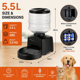 Wallex PetFeeder 5.5 - Αυτόματη Προγραμματιζόμενη Ταΐστρα Σκύλου & Γάτας 5,5L με 3 Γεύματα/Ημέρα & Έλεγχο Μερίδας