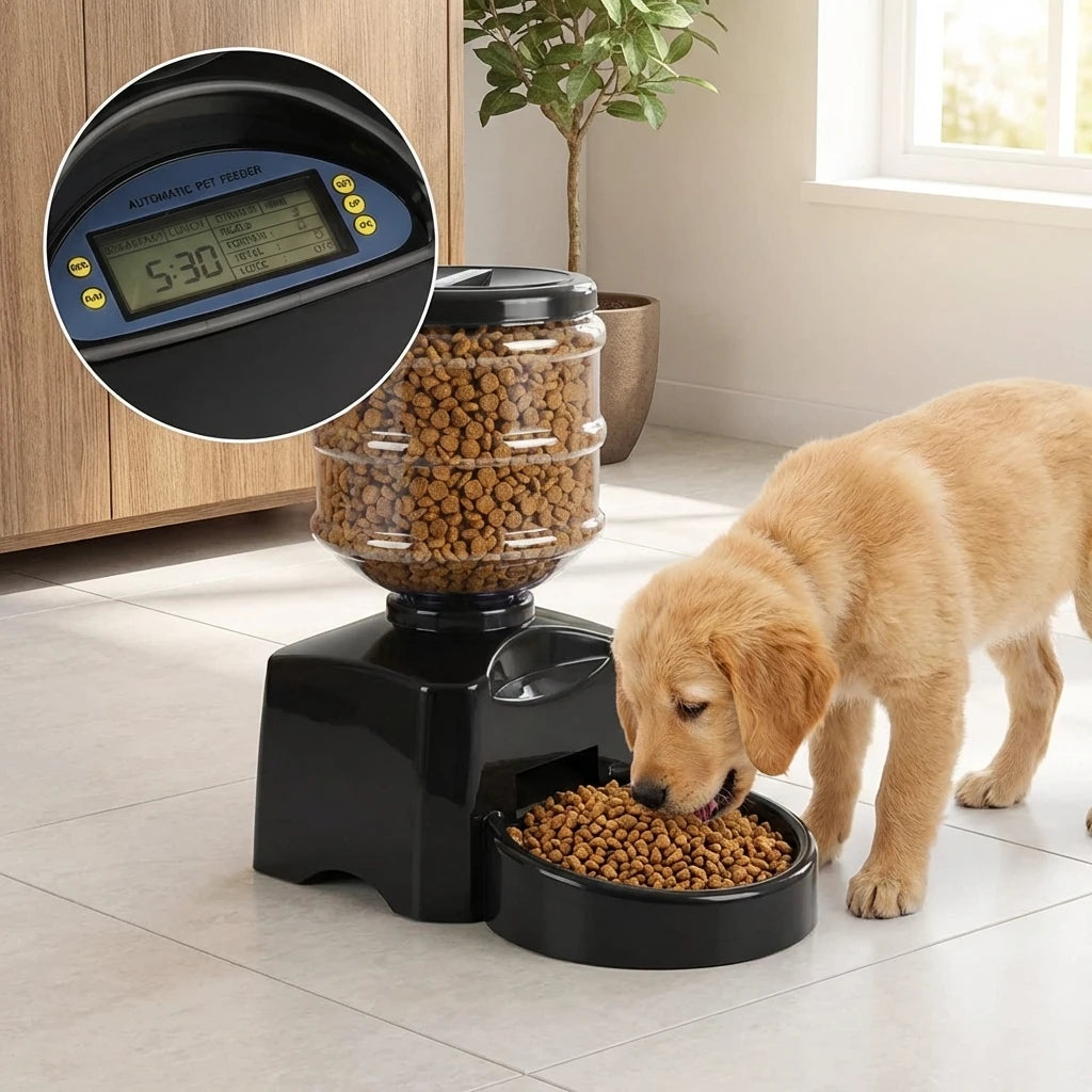 Ψηφιακή οθόνη Wallex PetFeeder με ρύθμιση γευμάτων και προγραμματισμό