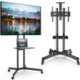 Wallex ProStand® 70 - Μεταλλική βάση τηλεόρασης δαπέδου 37”-70” με ράφι & ροδάκια | wox.gr