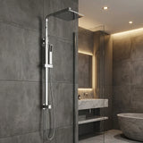 Wallex RUDO στήλη ντους με κεφαλή ψιλής βροχής 20x20 cm