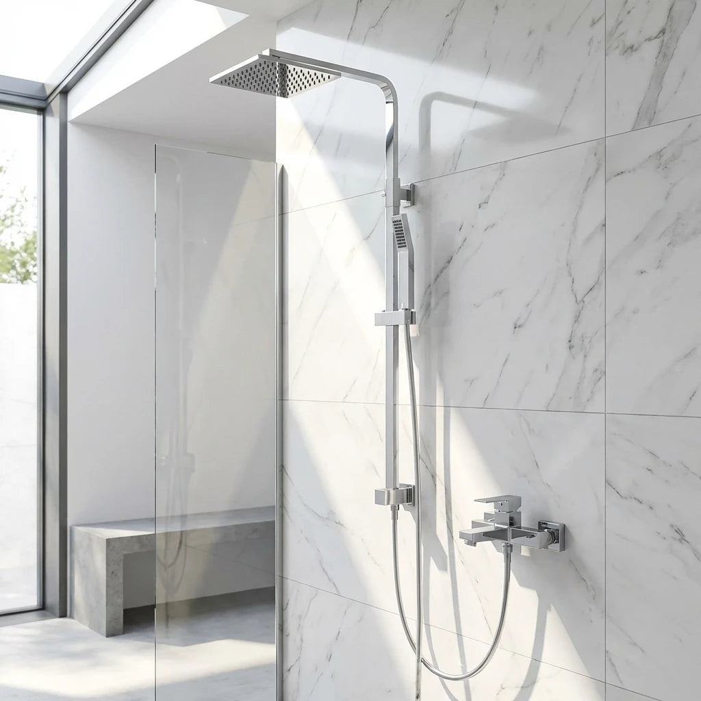 Wallex RUDO - Stainless steel shower column for direct connection to an existing tap