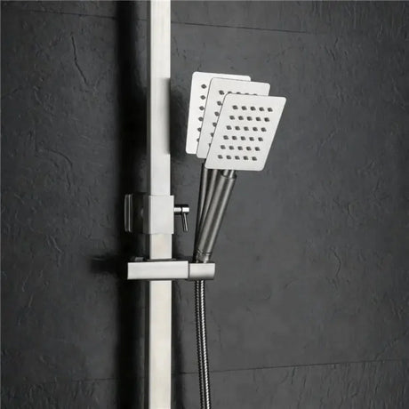WALLEX Σετ Ντους & Μπαταρίας Μπανιέρας – Επιτοίχιο, με Κεφαλή Ντους, Τηλέφωνο & βρυσάκι | Ανοξείδωτο Ασημί | wox.gr