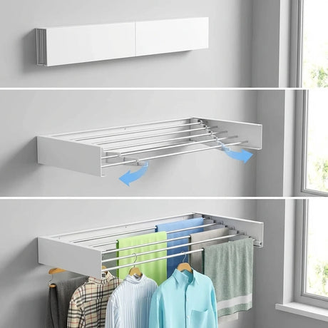 αναδιπλούμενος μηχανισμός απλώστρας τοίχου Wallex TowelDry 100