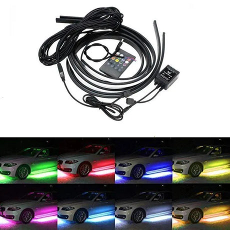 AutoMotox - Εσωτερικός Φωτισμός Αυτοκινήτου με 12 Led & Τηλεχειριστήριο 4τμχ - DRW035012 - wox.gr