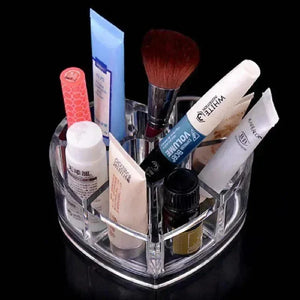 Bliss Cosmetics - Ακρυλική βάση 'καρδιά' για την οργάνωσης των καλλυντικών σε 8 θέσεις