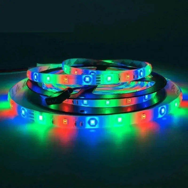 CasaLux - Αδιάβροχη αυτοκόλλητη ταινία LED RGB / 3528 SMD / 5m με χειριστήριο και τροφοδοτικό - CL24947 - wox.gr