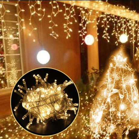 CasaLux - Χριστουγεννιάτικα λαμπάκια 100 Led με θερμό φωτισμό και διάφανο καλώδιο Globalexpress - CL54133 - wox.gr