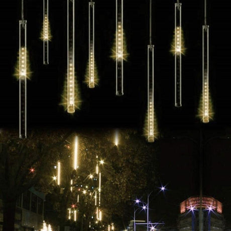 CasaLux - Χριστουγεννιάτικη κουρτίνα “βροχή” με 8 σωλήνες LED με θερμό φωτισμό - CL54120 - wox.gr